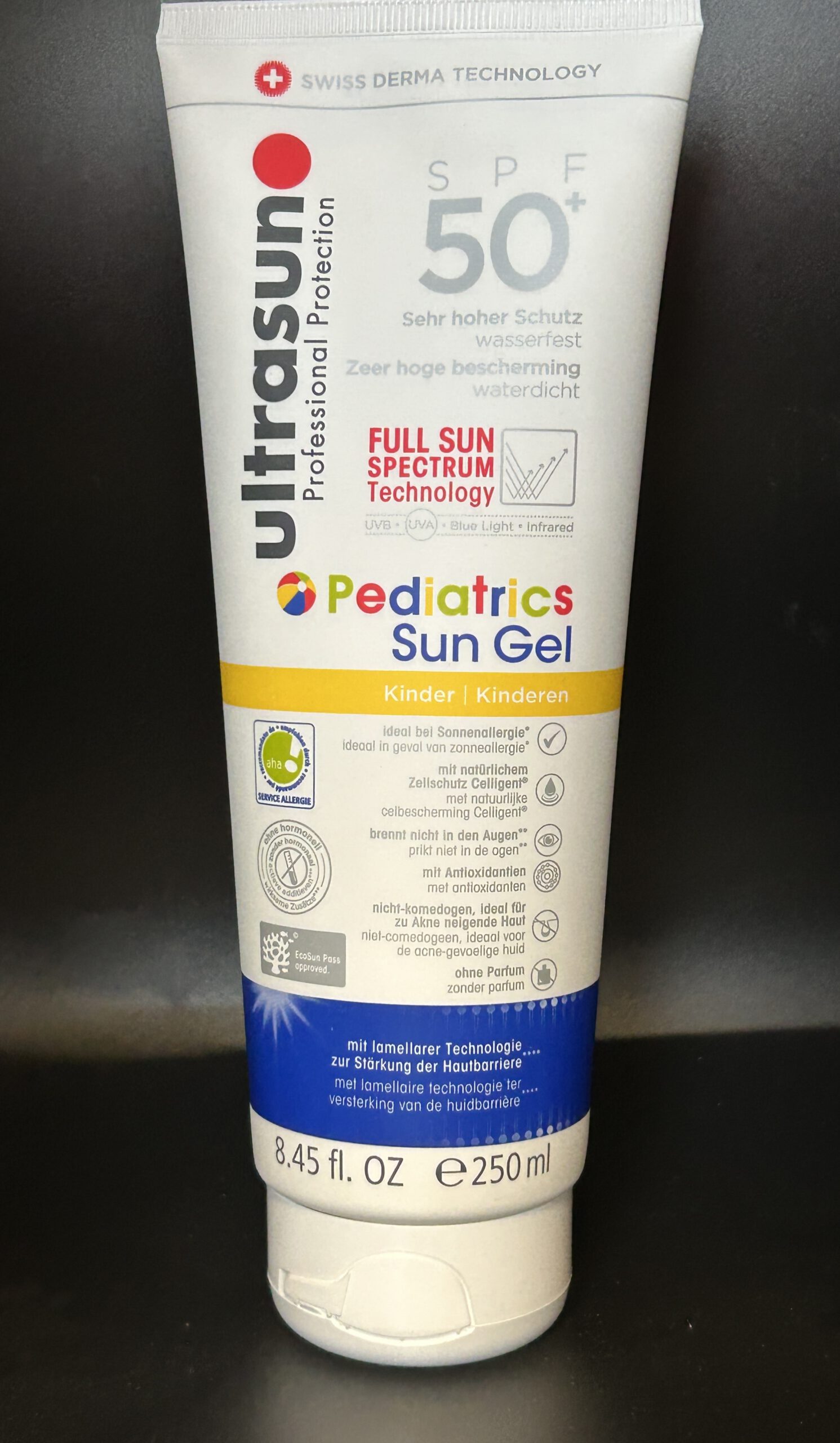 Ultrasun - Waterdichte Sun Gel voor Kinderen SPF 50+ - 250 ml.