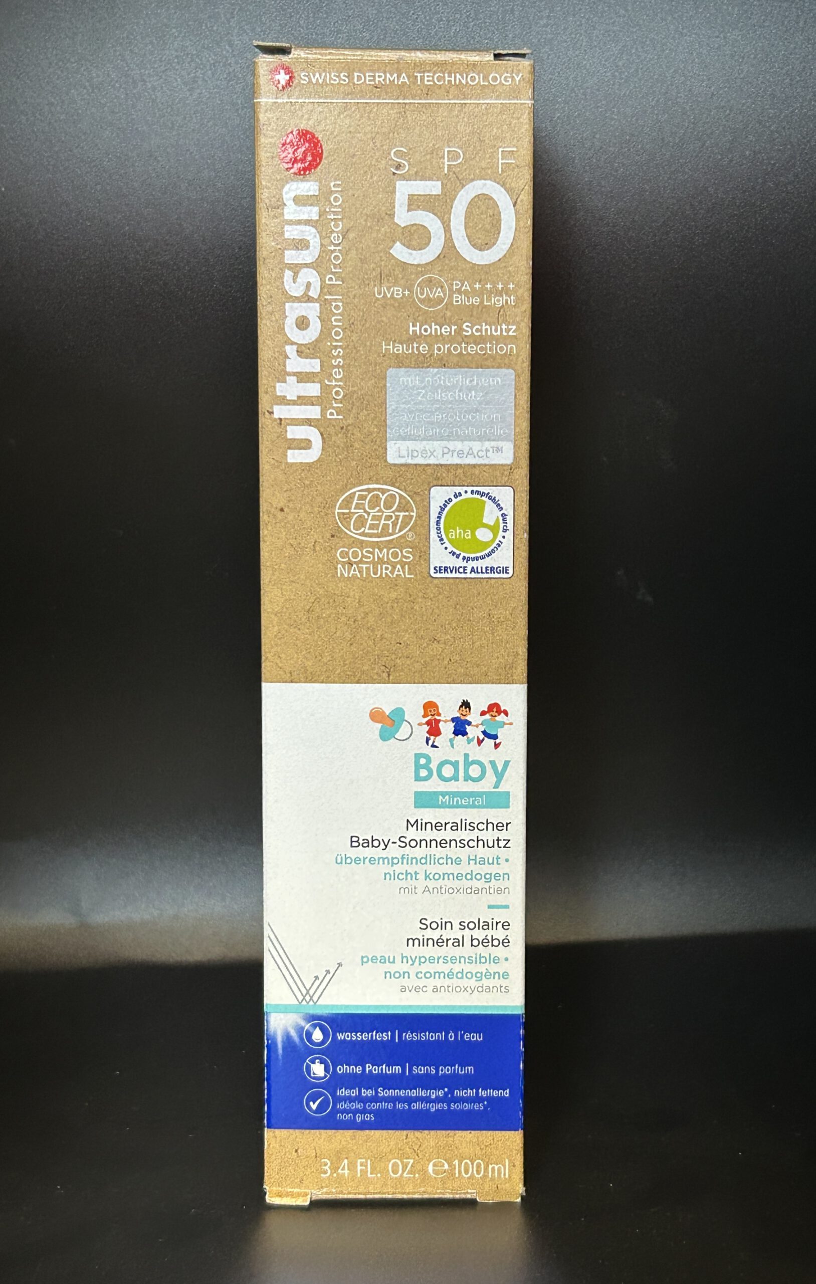 Ultrasun - Waterdichte Minerale Zonbescherming voor Baby's SPF 50 - 100 ml.